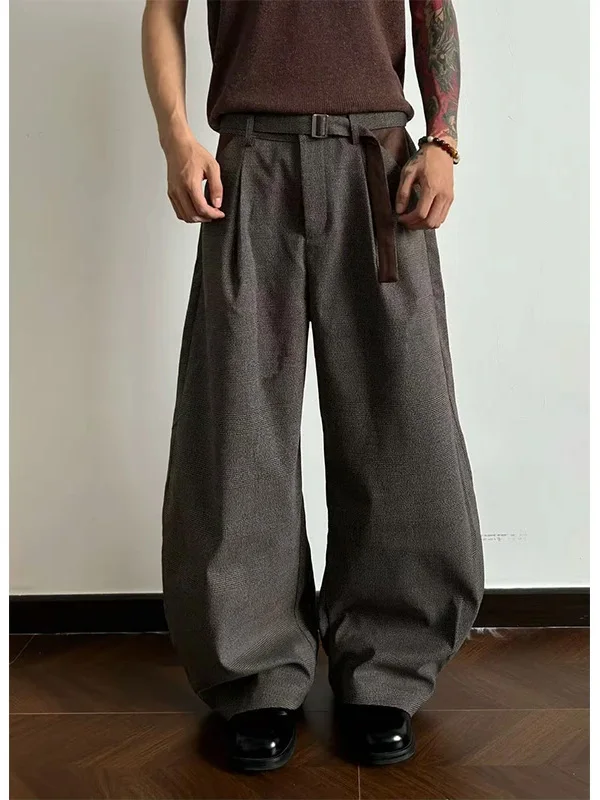 Мужские брюки в стиле ретро: роскошные, свободные, прямого кроя, осенние, высококачественные, повседневные, длинные, винтажные, широкие штанины
Мужские брюки в стиле ретро: роскошные, свободные, прямого кроя, осенние, высококачественные, повседневные, длинные, винтажные, широкие штанины