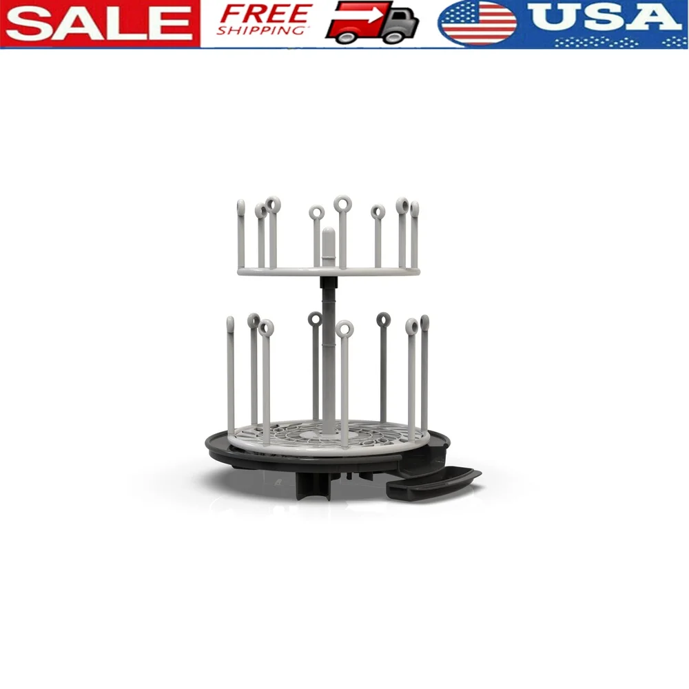 Spin Stack Drying Rack Baby Bottle Organizer Countertop Portable Two-Tier Rotating Dish Rack with Drip Tray Baby Essentials
Spin Stack Drying Rack Baby Bottle Organizer Countertop Portable Two-Tier Rotating Dish Rack with Drip Tray Baby Essentials