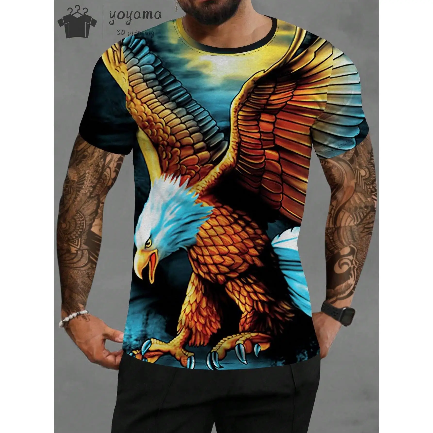 Men's T Shirts Vintage Animal Eagle 3d Printed Casual Short Sleeve Tee Shirt Fashion Outfits Streetwear O Neck Oversized Tops
Men's T Shirts Vintage Animal Eagle 3d Printed Casual Short Sleeve Tee Shirt Fashion Outfits Streetwear O Neck Oversized Tops