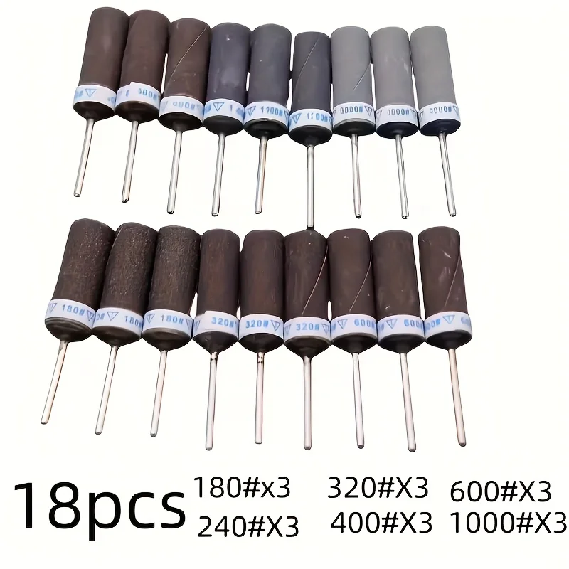 6/18 Pack Sanding Drum Grinding Bits 2.35mm Shank 180-2000 Grit Rotary Tools For Jade Stone Metal Polishing Rust Clean Drill Acc
6/18 Pack Sanding Drum Grinding Bits 2.35mm Shank 180-2000 Grit Rotary Tools For Jade Stone Metal Polishing Rust Clean Drill Acc