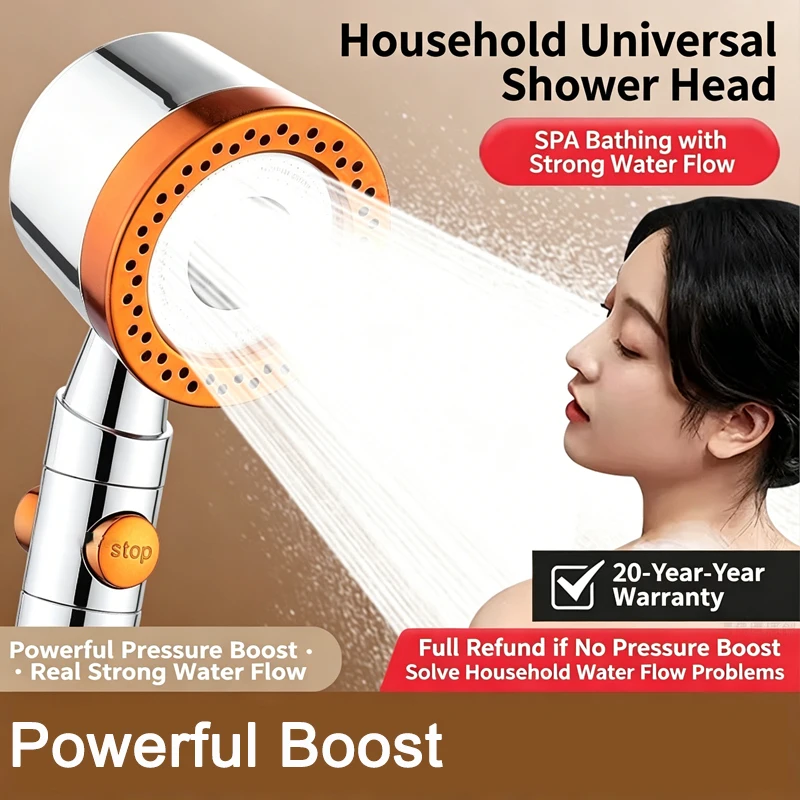 6 Modes High Pressure Filter Handheld Shower Head with One-Click Stop Button, Water Saving SPA Shower Nozzle for Bathroom
6 Modes High Pressure Filter Handheld Shower Head with One-Click Stop Button, Water Saving SPA Shower Nozzle for Bathroom