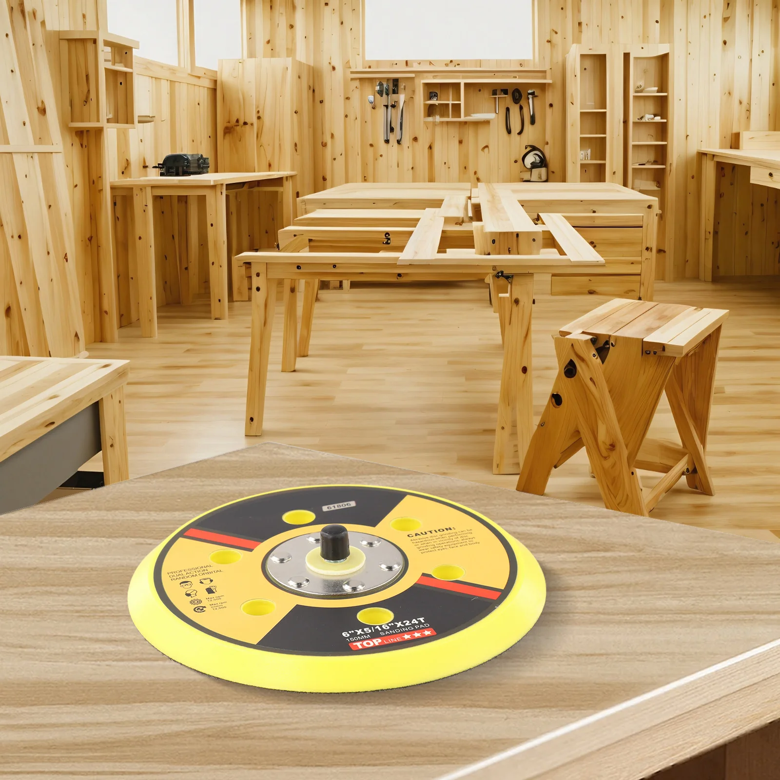 150 мм двойная случайная орбитальная шлифовальная подушечка с 6 отверстиями, полировальное колесо для автомобильной деревообработки и металлических поверхностей
150 мм двойная случайная орбитальная шлифовальная подушечка с 6 отверстиями, полировальное колесо для автомобильной деревообработки и металлических поверхностей