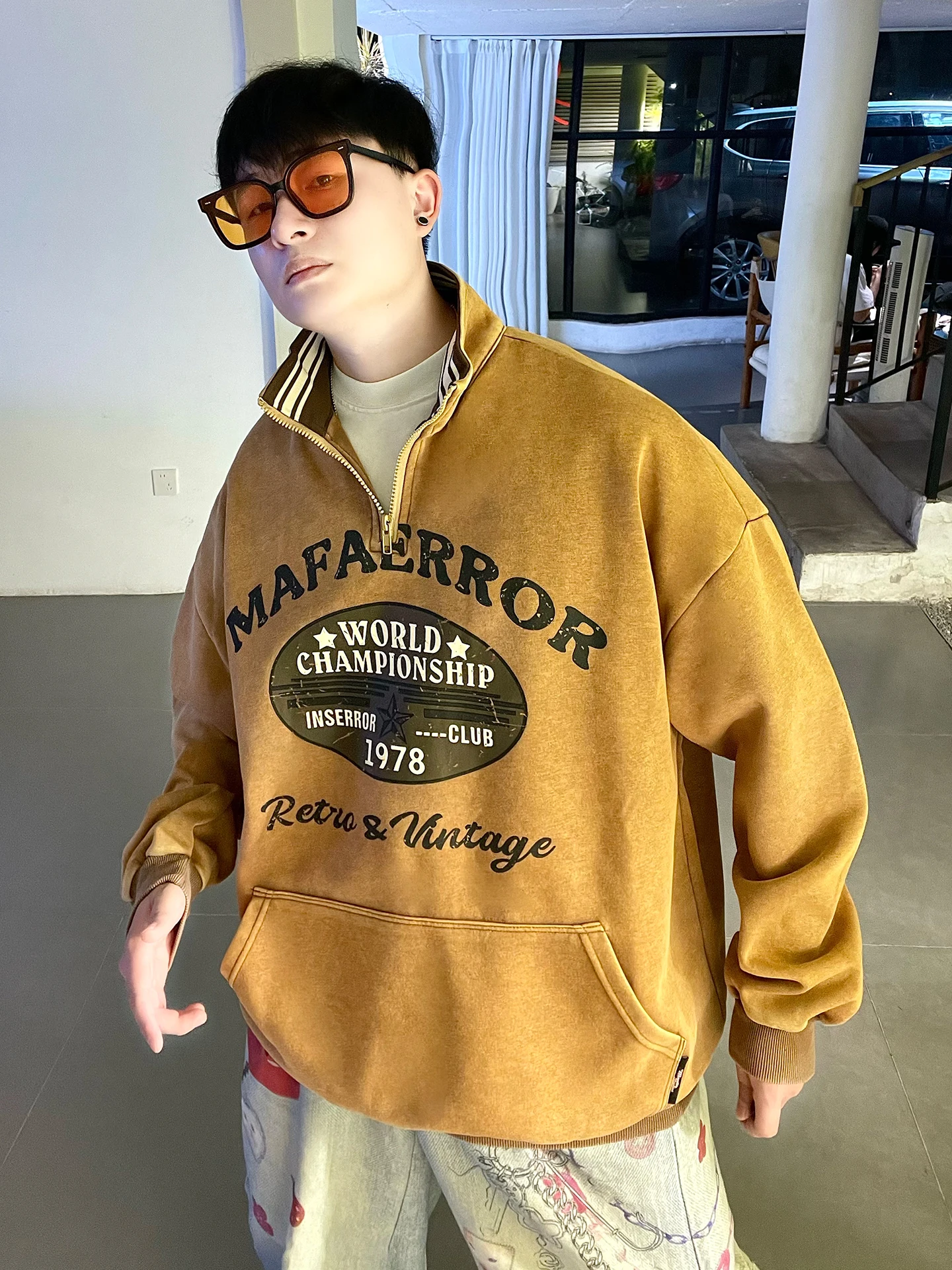 Ретро-худи на молнии с американским подростковым принтом, свободного кроя, винтажный, дышащий, устойчивый к сминанию, повседневный топ
Ретро-худи на молнии с американским подростковым принтом, свободного кроя, винтажный, дышащий, устойчивый к сминанию, повседневный топ