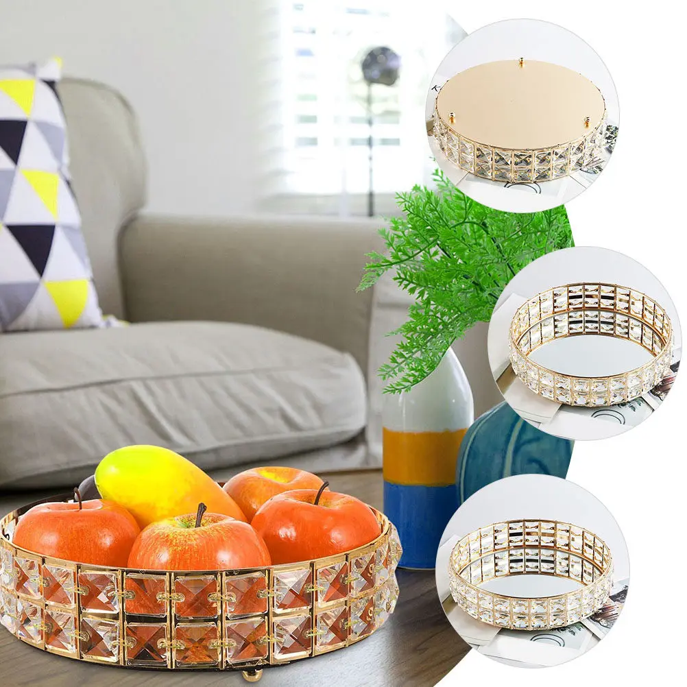 Round Mirror Jewelry Tray Cosmetics Storage Plate Delicate Container for Home Vanity Table Decorative Organizer
Round Mirror Jewelry Tray Cosmetics Storage Plate Delicate Container for Home Vanity Table Decorative Organizer