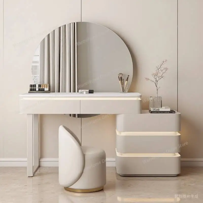 Cream Luxury Vanity Desk Mirror Light Storage Modern Lounges White Vanity Desk Makeup Dorm Cute Coiffeuse Furniture For Home
Cream Luxury Vanity Desk Mirror Light Storage Modern Lounges White Vanity Desk Makeup Dorm Cute Coiffeuse Furniture For Home