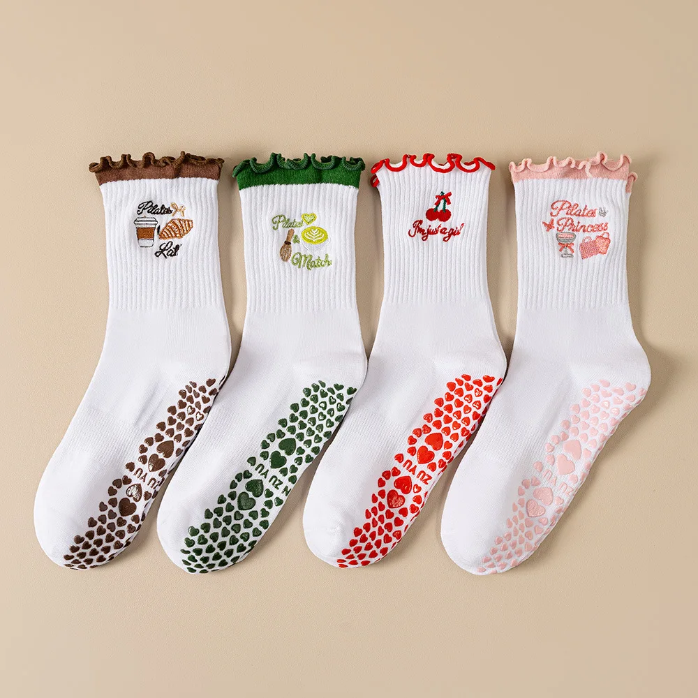 Women's Socks Harajuku Cotton Mid Calf Sports Meias Funny Fashion Embroidered Lace Meia Professional Kawaii Anti Slip Yoga Sock
Women's Socks Harajuku Cotton Mid Calf Sports Meias Funny Fashion Embroidered Lace Meia Professional Kawaii Anti Slip Yoga Sock