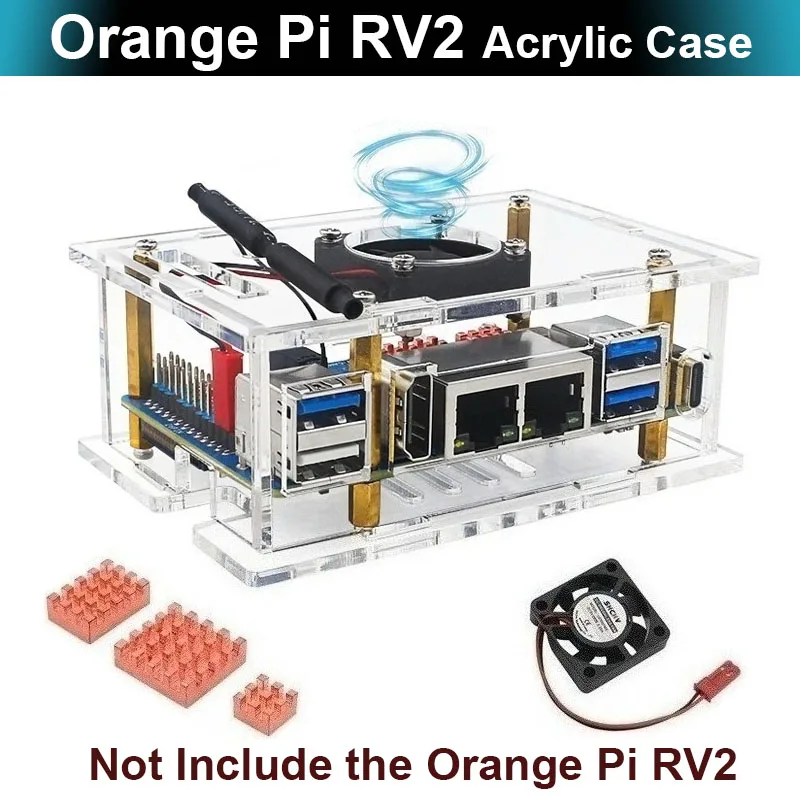 Акриловый корпус Orange Pi RV2, охлаждающий вентилятор, медные радиаторы, дополнительная защитная коробка, прозрачный корпус для Orange Pi RV2, одноплатный
Акриловый корпус Orange Pi RV2, охлаждающий вентилятор, медные радиаторы, дополнительная защитная коробка, прозрачный корпус для Orange Pi RV2, одноплатный