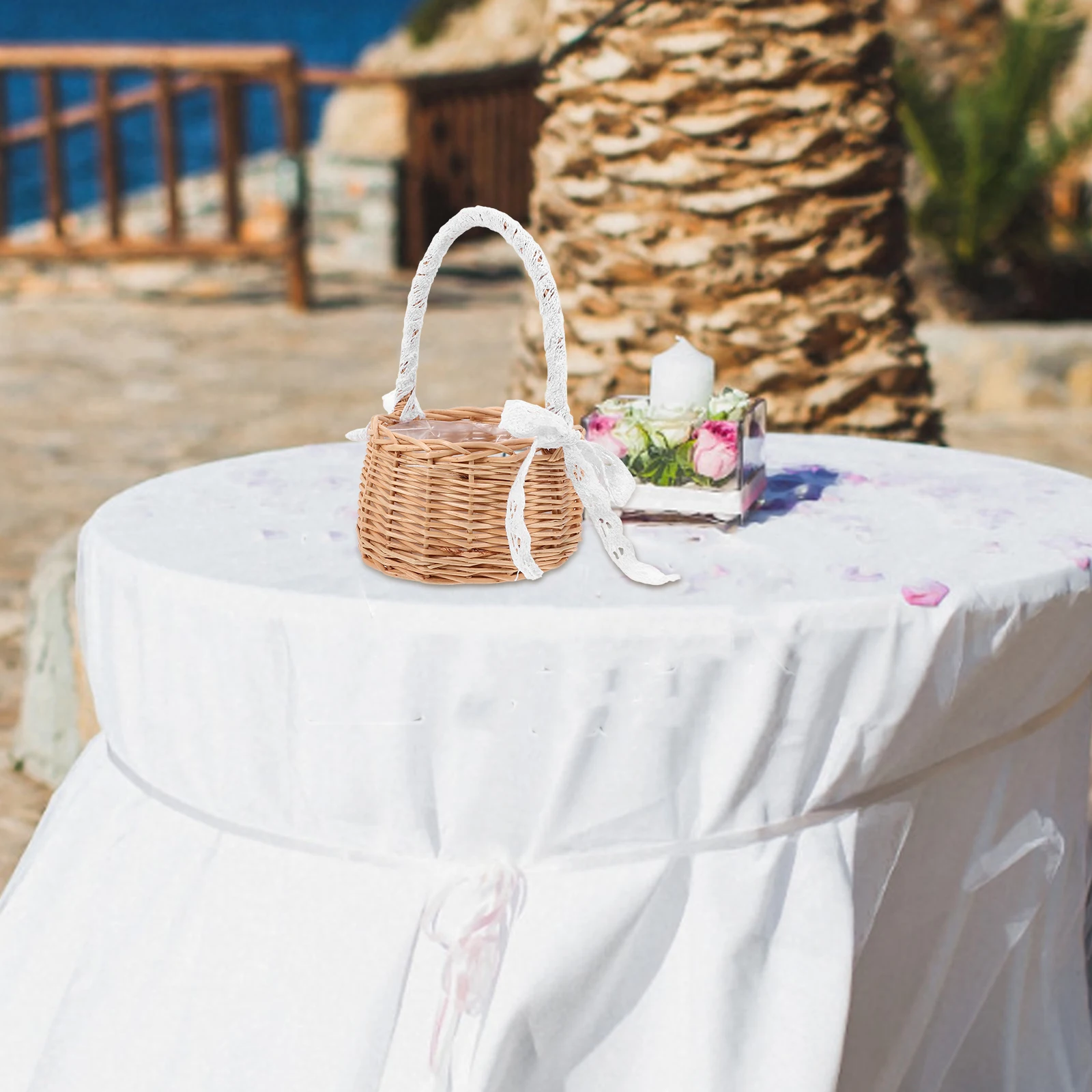 Wedding Handwoven Flower Girl Basket Rattan Decorative Flower Storage Basket Gift Holder Multipurpose Use
Wedding Handwoven Flower Girl Basket Rattan Decorative Flower Storage Basket Gift Holder Multipurpose Use