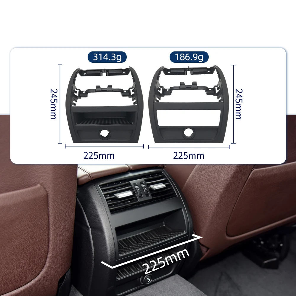 Для BMW 5 серии F10 F11 F18 для 520i 523i 525i 528i 530i 535i Задняя вентиляционная решетка кондиционера переменного тока Внешняя рамка окружающей среды 
Для BMW 5 серии F10 F11 F18 для 520i 523i 525i 528i 530i 535i Задняя вентиляционная решетка кондиционера переменного тока Внешняя рамка окружающей среды