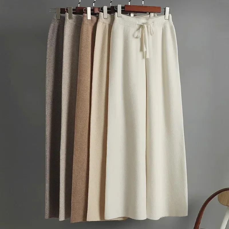 Wool Knitted Wide-Leg Pants for Women Loose Leisure All-Matching Soft Glutinous Thickened Straight Long Pants for Outer Wear
Wool Knitted Wide-Leg Pants for Women Loose Leisure All-Matching Soft Glutinous Thickened Straight Long Pants for Outer Wear