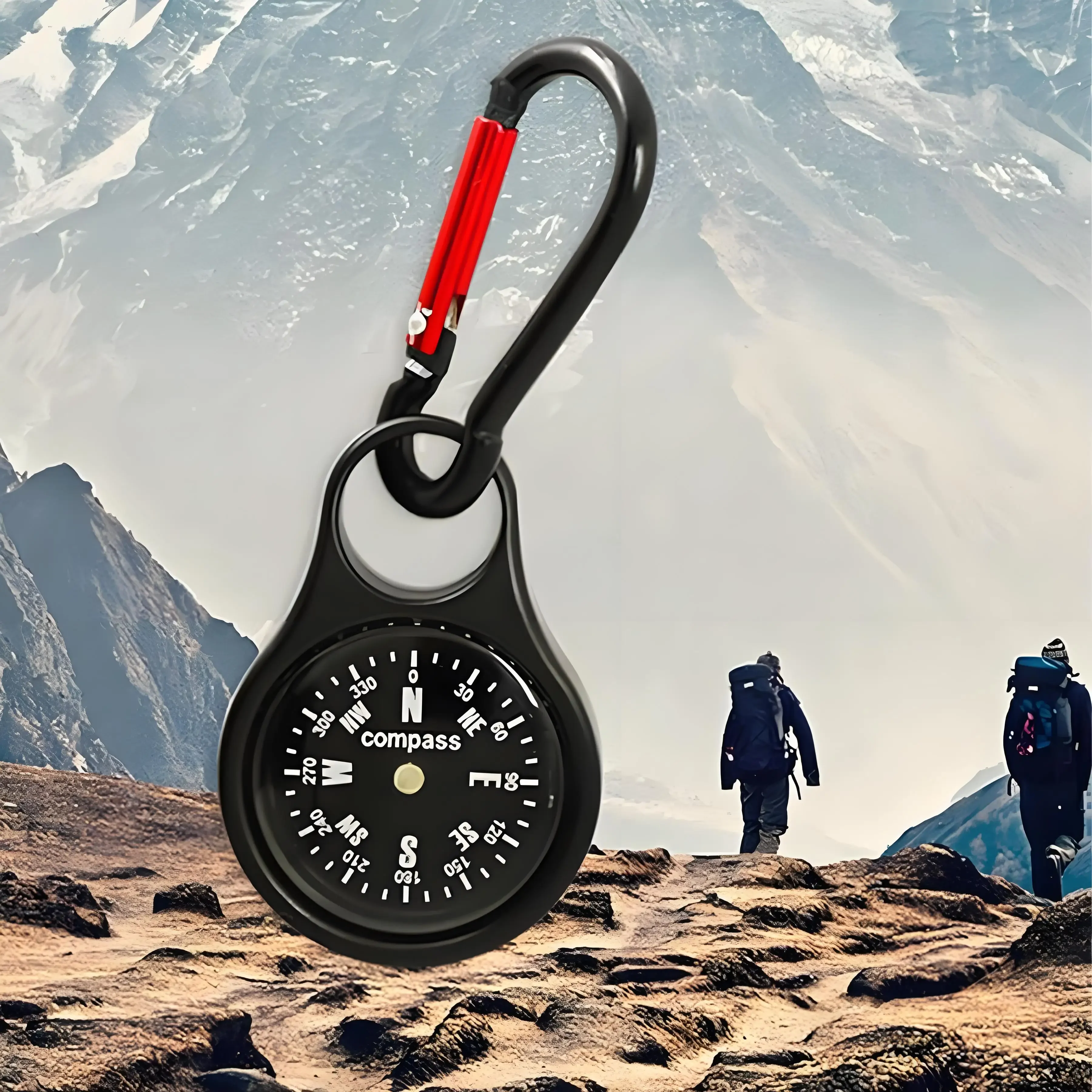 Carabiner Compass - 2 in 1 Zinc Alloy Clip-on Direction Guide Keychain Holder Hook Pocket Mini Survival Compass
Carabiner Compass - 2 in 1 Zinc Alloy Clip-on Direction Guide Keychain Holder Hook Pocket Mini Survival Compass