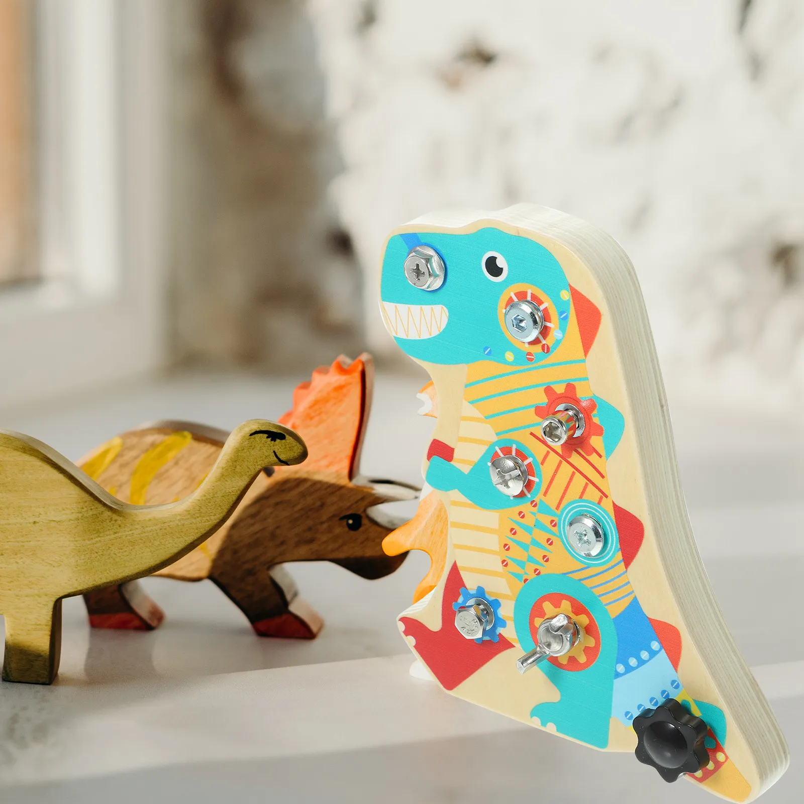 1Set Assembly Car Wooden Dinosaur Busy Board Preschooler Educational Cognitive Screw Nut Early Learning Child Play
1Set Assembly Car Wooden Dinosaur Busy Board Preschooler Educational Cognitive Screw Nut Early Learning Child Play