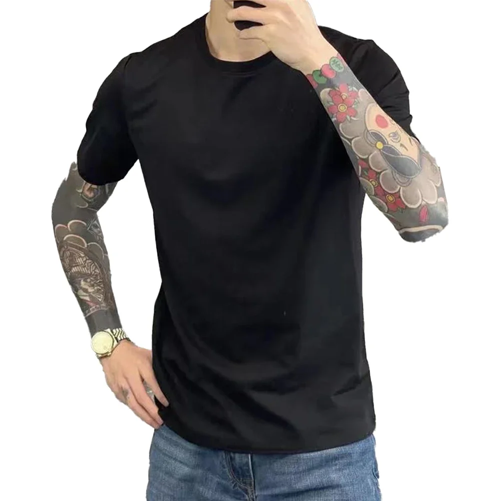 Casual Gatherings Black Short Sleeved Shirt Comfortable Outdoor T-shirt Solid Color Shirt Solid Color Tee Fashionable Attire
Casual Gatherings Black Short Sleeved Shirt Comfortable Outdoor T-shirt Solid Color Shirt Solid Color Tee Fashionable Attire