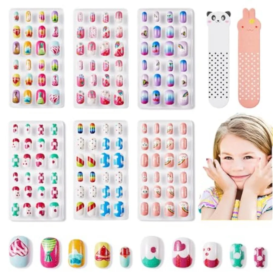 Modelones Press on Nails for 44Pcs 6 Pack Acrylic Fake Nails Pre-glue Full Cover Glitter Gradient Color Rainbow Candy Short Fal
Modelones Press on Nails for 44Pcs 6 Pack Acrylic Fake Nails Pre-glue Full Cover Glitter Gradient Color Rainbow Candy Short Fal