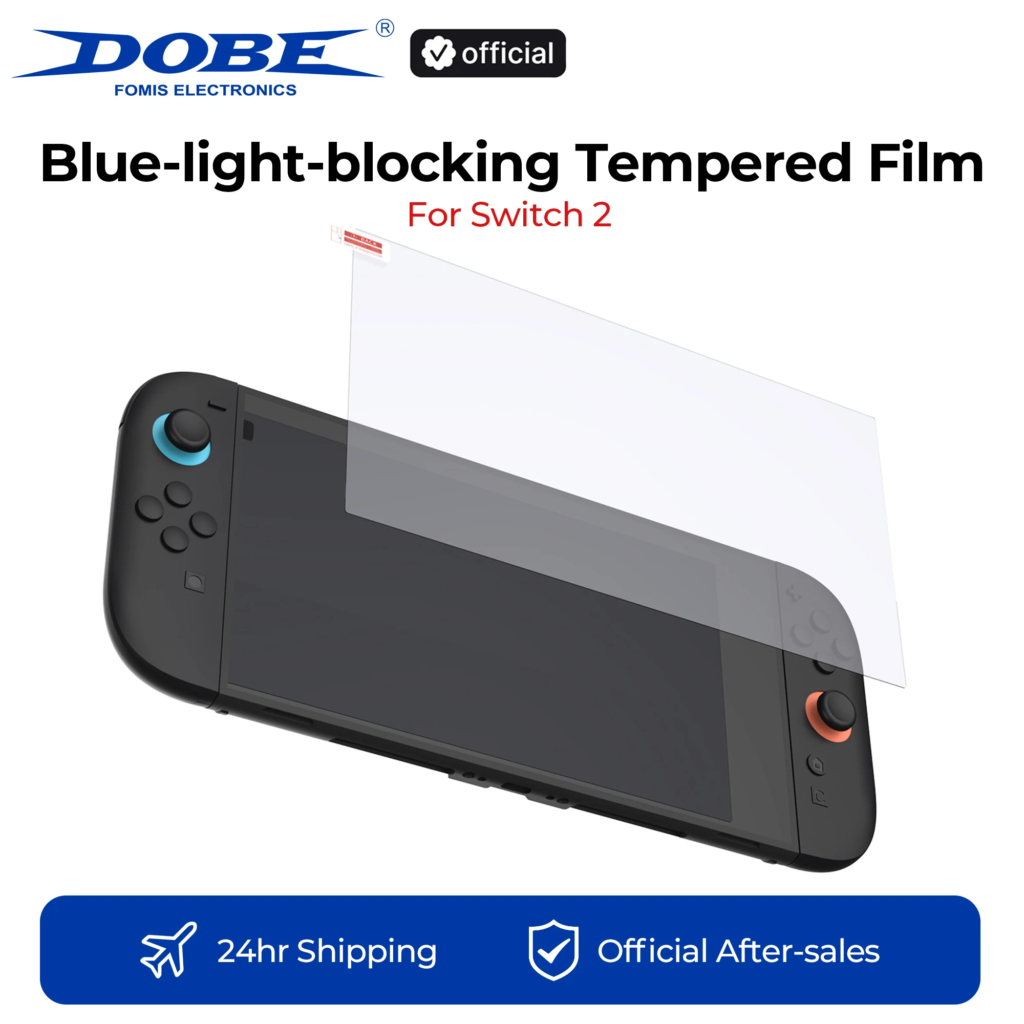 DOBE 2-Pack Anti-blue Light Tempered Glass Screen Protector For Switch 2 - 9H Hardness HD Clear, Anti-Scratch, Free Tool
DOBE 2-Pack Anti-blue Light Tempered Glass Screen Protector For Switch 2 - 9H Hardness HD Clear, Anti-Scratch, Free Tool