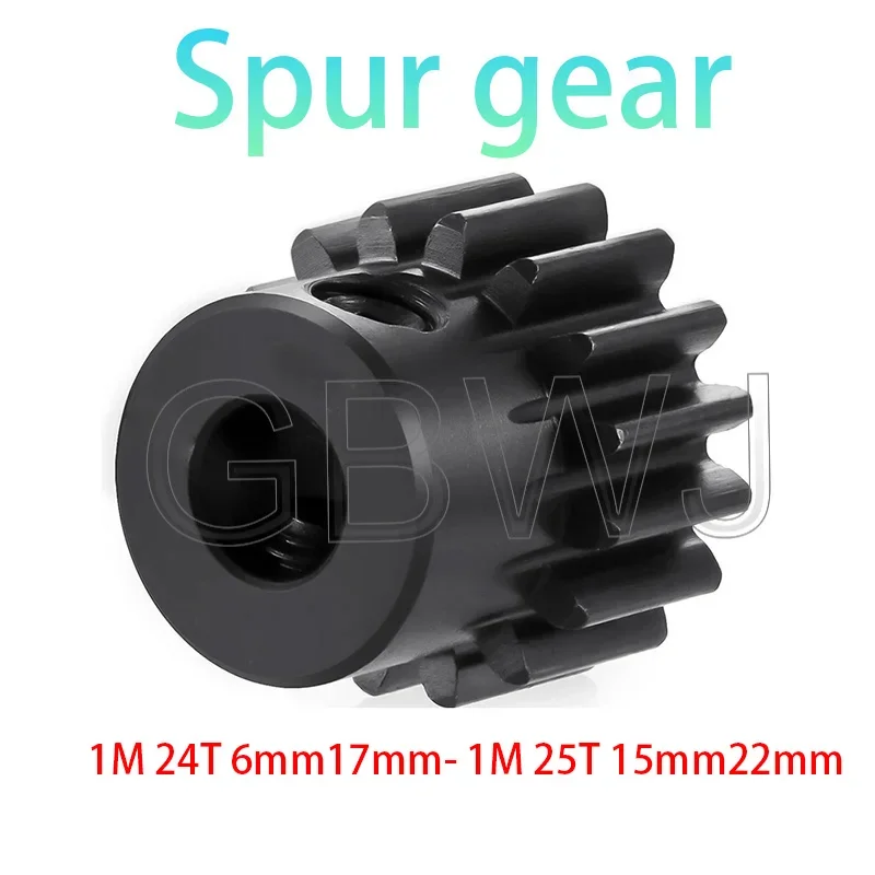 1Pcs Module 1 Motor Gear 1M-24T/25T #Carbon Steel Material Blackening Spur Gear Bore Size 6/6.35/7/8/10/12/14/15mm
1Pcs Module 1 Motor Gear 1M-24T/25T #Carbon Steel Material Blackening Spur Gear Bore Size 6/6.35/7/8/10/12/14/15mm