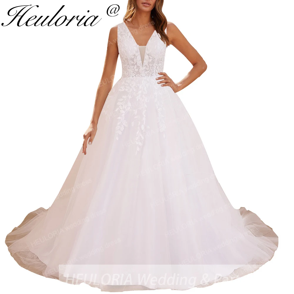 HEULORIA elegant wedding dress A line V Neck lace bride dress Robe De Mariee Wedding gown
HEULORIA elegant wedding dress A line V Neck lace bride dress Robe De Mariee Wedding gown