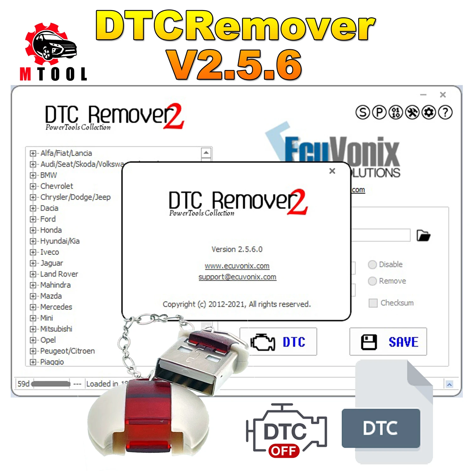 V2.5.6 DTCRemover 2 DTCRemover2 DTC off Delete Software Remove or Disable DTCs in Different ECUs ECU Progammmer
V2.5.6 DTCRemover 2 DTCRemover2 DTC off Delete Software Remove or Disable DTCs in Different ECUs ECU Progammmer