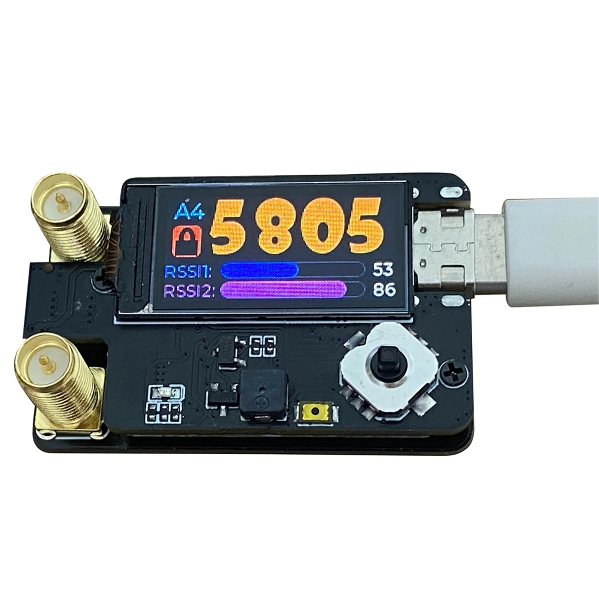 ESP32 RX5808 5.8G PLUS Dual Antenna Receiver Module for SKYZONE/Fatshark /DJI V1 V2 FPV Drone Glasses,RP SMA Female NND
ESP32 RX5808 5.8G PLUS Dual Antenna Receiver Module for SKYZONE/Fatshark /DJI V1 V2 FPV Drone Glasses,RP SMA Female NND