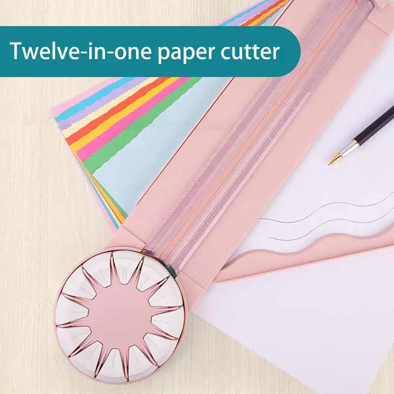 Mini Paper Cutter 12 In 1 360 Degree Rotary Hand-Cutting Paper Trimmer Multi-Functional Handheld Craft Paper Cutting Tool
Mini Paper Cutter 12 In 1 360 Degree Rotary Hand-Cutting Paper Trimmer Multi-Functional Handheld Craft Paper Cutting Tool