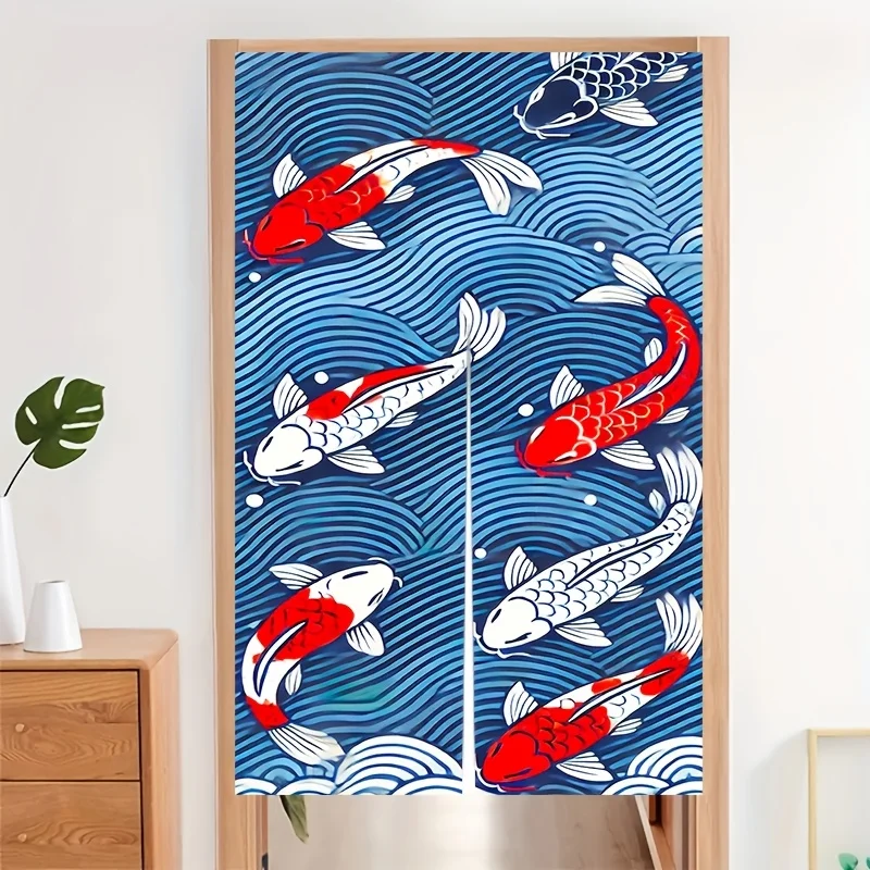Art Deco Moire Curtain: Japanese Carp Pattern, Faux Linen Sateen, Hookless Half-Cut, All-Season Sunshade for Bedroom & Kitchen
Art Deco Moire Curtain: Japanese Carp Pattern, Faux Linen Sateen, Hookless Half-Cut, All-Season Sunshade for Bedroom & Kitchen