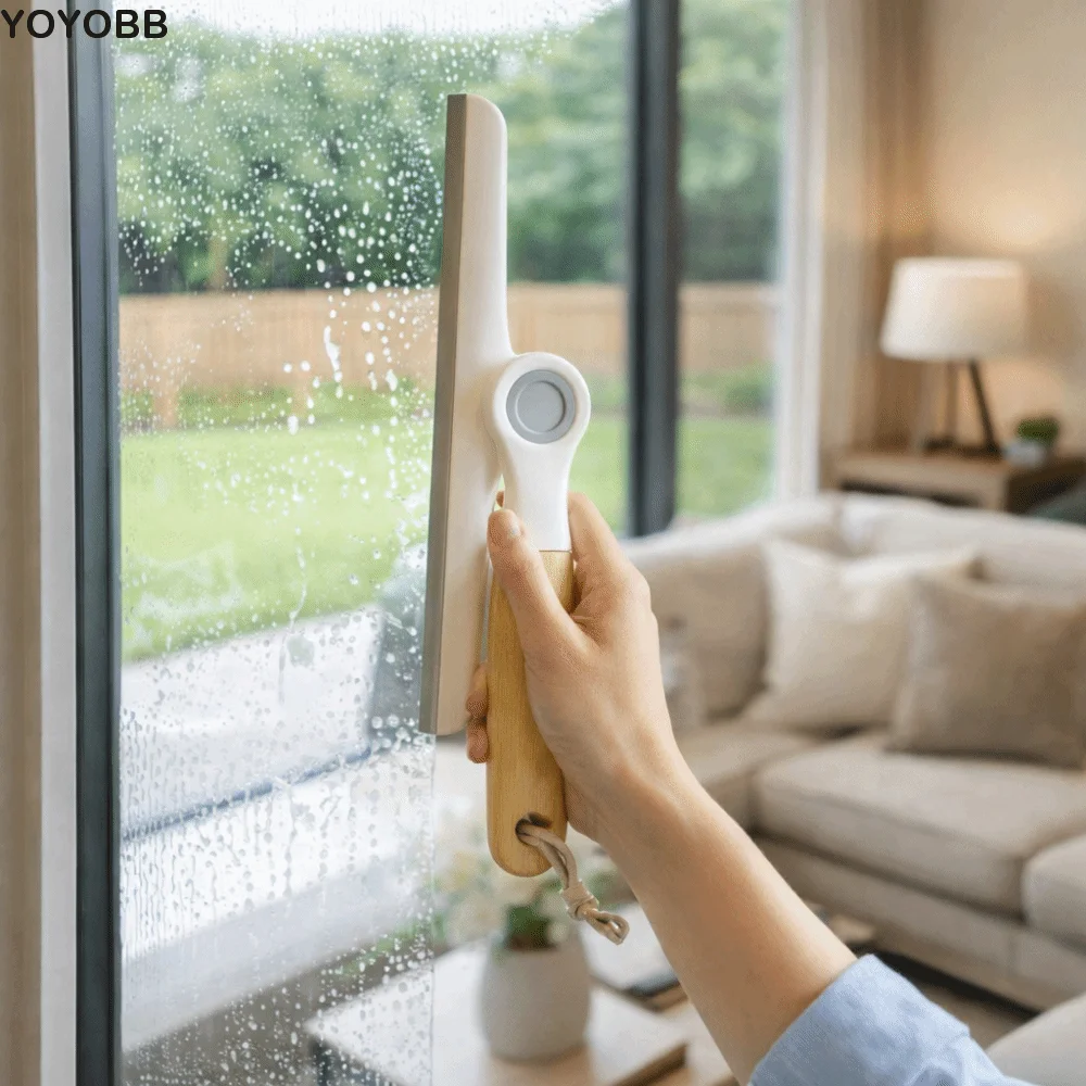 Non-Scratch Rotating Window Squeegee Wooden Handle Soft Silicone Glass Wiper Handheld Water Removal Water Wiper Counter Top
Non-Scratch Rotating Window Squeegee Wooden Handle Soft Silicone Glass Wiper Handheld Water Removal Water Wiper Counter Top