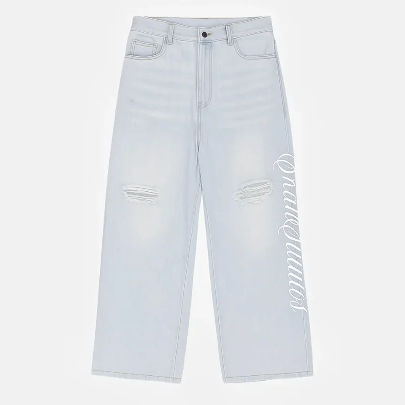 Y2K модные трендовые джинсы с боковым буквенным принтом, потертые рваные джинсы с высокой талией и широкими штанинами для мужчин и женщин, свободная повседневная уличная одежда
Y2K модные трендовые джинсы с боковым буквенным принтом, потертые рваные джинсы с высокой талией и широкими штанинами для мужчин и женщин, свободная повседневная уличная одежда