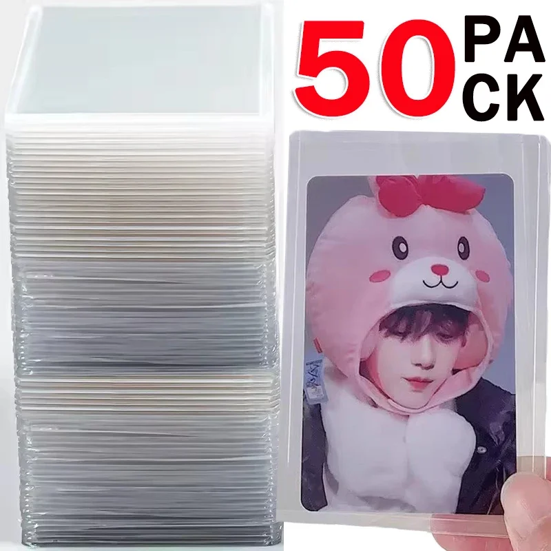 50PCS Transparent Card Sleeves TopLoaders PVC Hard Plastic Star Photo Game Cards Holder Cover for Collectible Trading Cards
50PCS Transparent Card Sleeves TopLoaders PVC Hard Plastic Star Photo Game Cards Holder Cover for Collectible Trading Cards