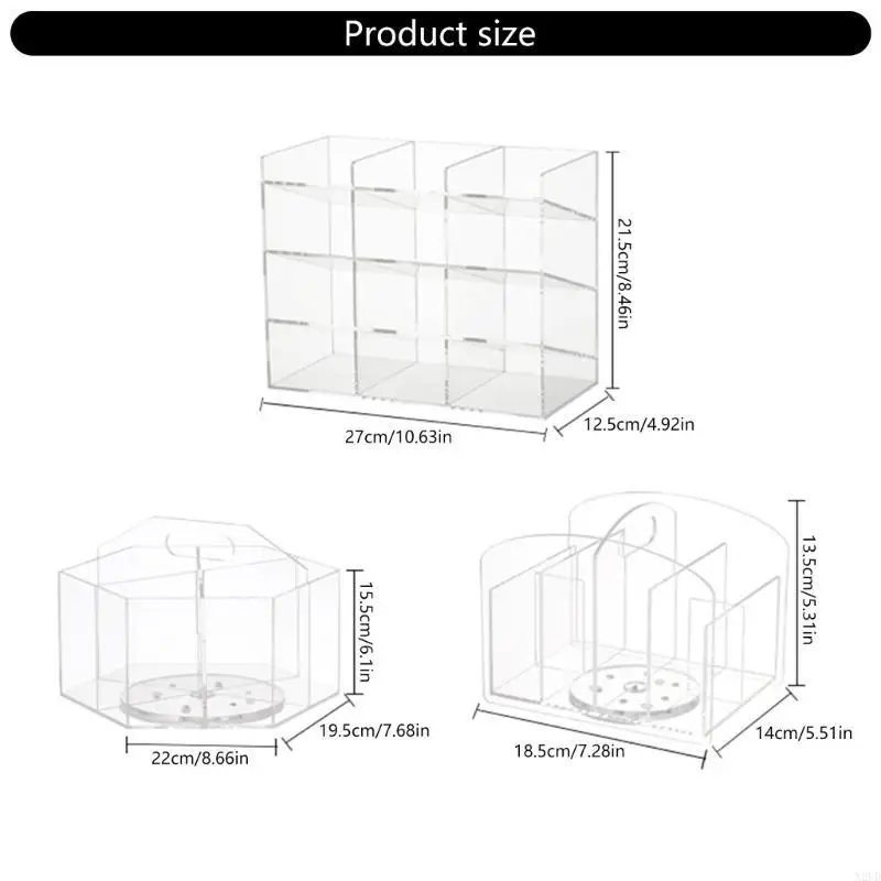 Acrylic Desk for Art Supplies Color Pencils Holder with 9 Compartments and Rotating Base Makeup Container N2UD
Acrylic Desk for Art Supplies Color Pencils Holder with 9 Compartments and Rotating Base Makeup Container N2UD