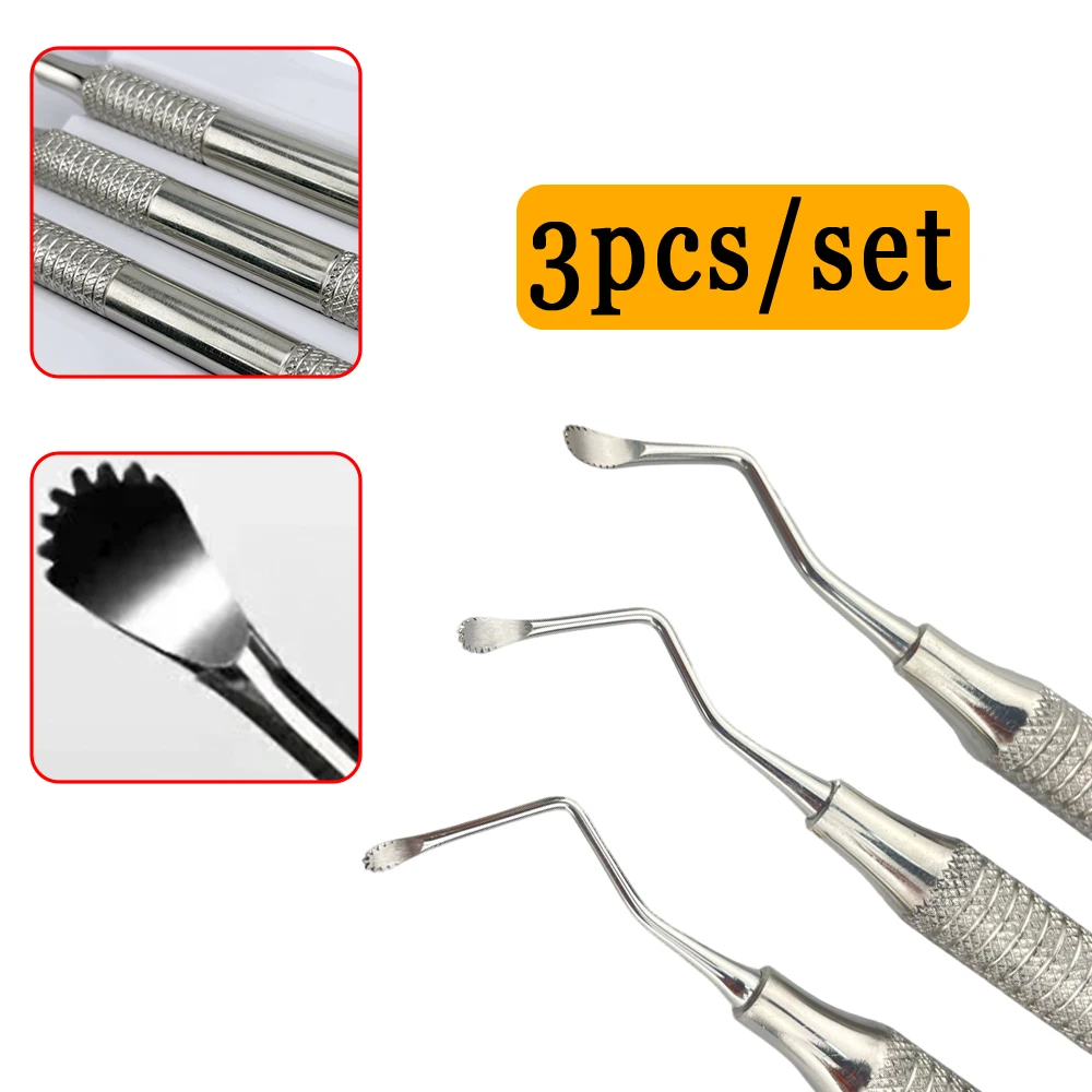 3Pcs Dental Curette Professional Scalers Gracey Bone Curettes Implant Instruments Dentist Tools Set
3Pcs Dental Curette Professional Scalers Gracey Bone Curettes Implant Instruments Dentist Tools Set