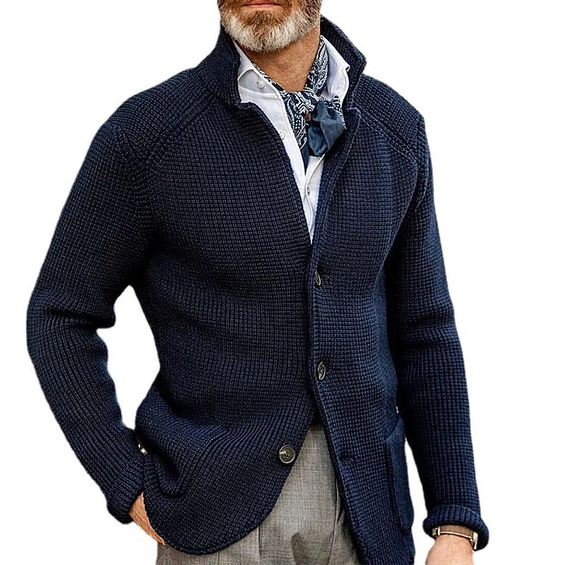 Trade Menswear Coat Vintage Autumn and Winter Sweater Versatile Stand-Up Neck Cardigan Men's Knitted Jacket
Trade Menswear Coat Vintage Autumn and Winter Sweater Versatile Stand-Up Neck Cardigan Men's Knitted Jacket