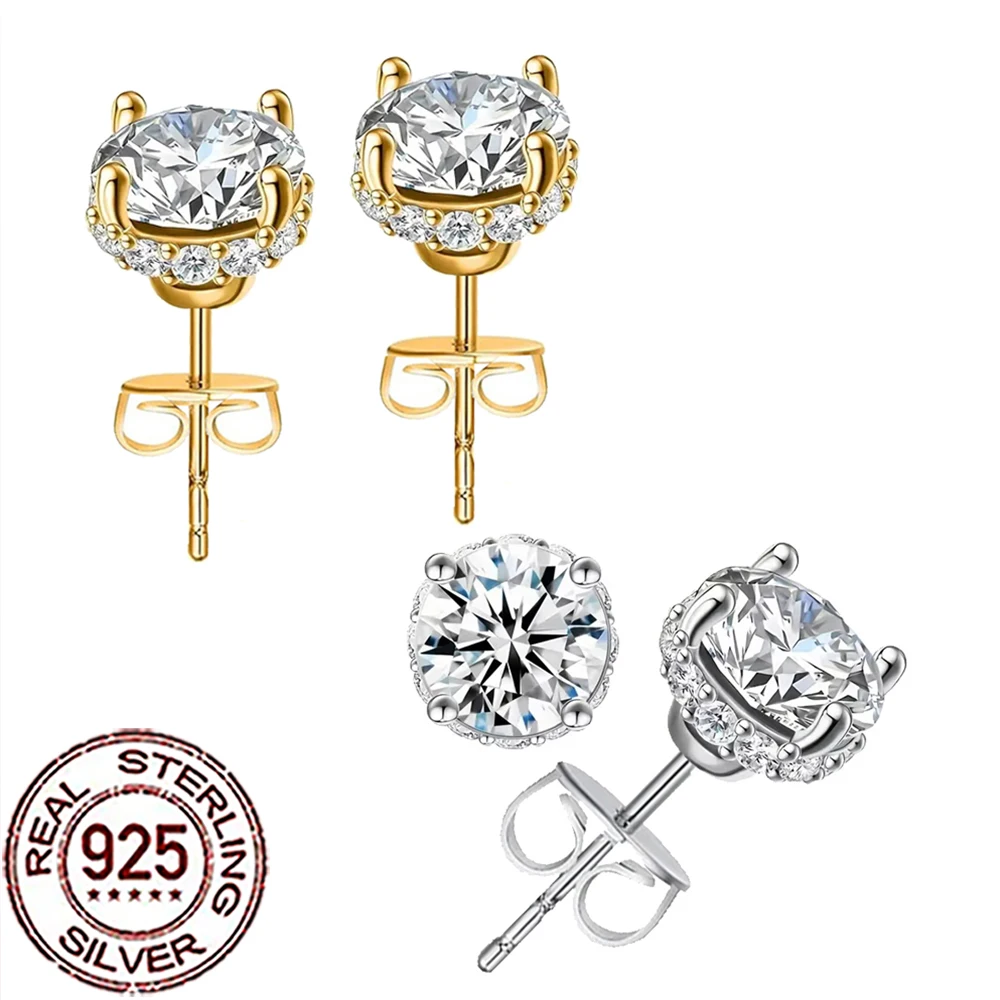 QooLady S925 Sterling Silver Delicate Round CZ Zircon Paved Trendy Stud Earrings for Women Wedding Party Fine Jewelry Gift SE120
QooLady S925 Sterling Silver Delicate Round CZ Zircon Paved Trendy Stud Earrings for Women Wedding Party Fine Jewelry Gift SE120