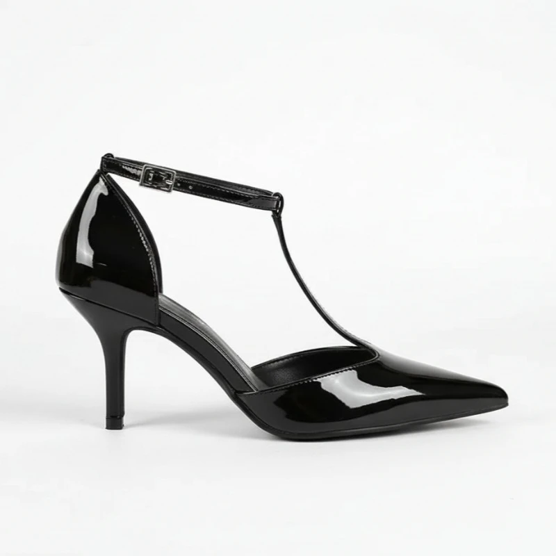 Черные женские туфли-лодочки из лакированной кожи с Т-образным ремешком. Удобные туфли на высоком каблуке, элегантная офисная рабочая обувь и сексуальные вечерние туфли на каблуке.
Черные женские туфли-лодочки из лакированной кожи с Т-образным ремешком. Удобные туфли на высоком каблуке, элегантная офисная рабочая обувь и сексуальные вечерние туфли на каблуке.