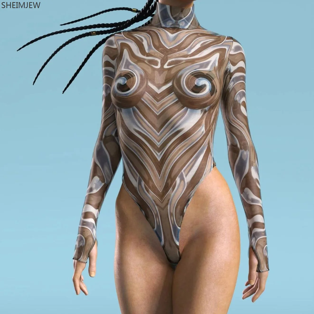 New Halloween Cyberpunk Jumpsuit Sexy Women High-cut Swimsuit Long Sleeve Beachwear Swimwear Holiday Party Cosplay Rave Catsuits
New Halloween Cyberpunk Jumpsuit Sexy Women High-cut Swimsuit Long Sleeve Beachwear Swimwear Holiday Party Cosplay Rave Catsuits