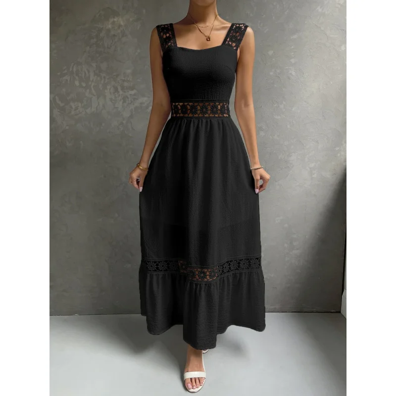 2025 Fashion Lace Sleeveless Patchwork Maxi women Dress. Sexy, Stylish, and Comfortable.
2025 Fashion Lace Sleeveless Patchwork Maxi women Dress. Sexy, Stylish, and Comfortable.