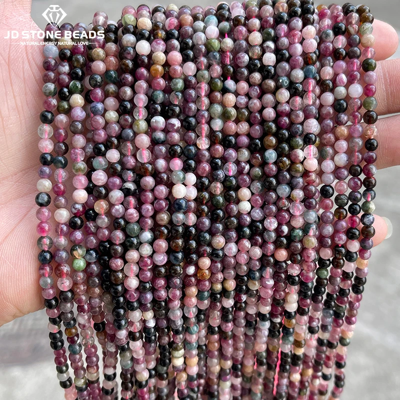 4mm Natural Stone Muticolor Tourmaline Beads Round Loose Spacer Small Bead for Jewelry Making DIY Bracelets Necklace Accessories
4mm Natural Stone Muticolor Tourmaline Beads Round Loose Spacer Small Bead for Jewelry Making DIY Bracelets Necklace Accessories