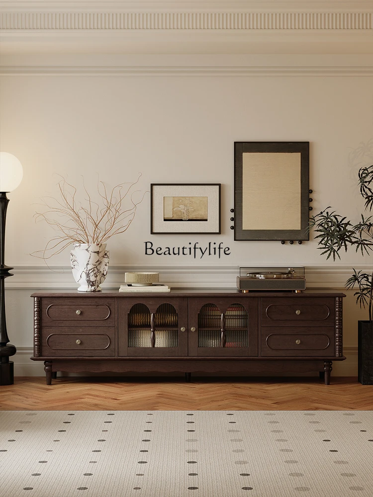 French retro all-solid wood TV cabinet antique living room home American TV cabinet
French retro all-solid wood TV cabinet antique living room home American TV cabinet