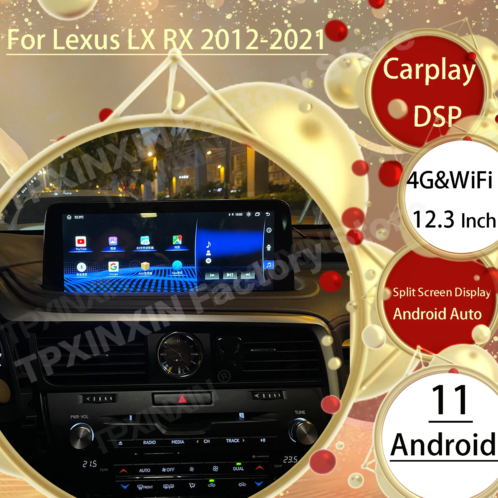 Multimedia Android 11 Player Auto Car Radio Stereo For Lexus LX RX 2012 2013 2014 2015 2016 2017 2018 2019 2020 2021 Head Unit
Multimedia Android 11 Player Auto Car Radio Stereo For Lexus LX RX 2012 2013 2014 2015 2016 2017 2018 2019 2020 2021 Head Unit