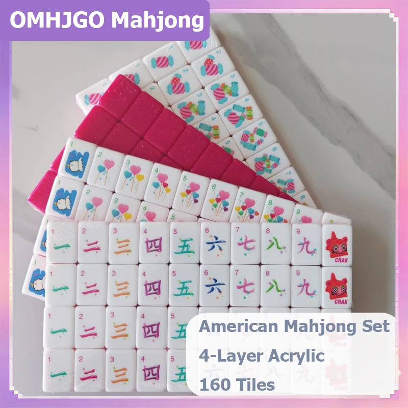 OMHJGO Rose Red American Mahjong Sets 4-Layer Acrylic Luxury Engraved Mahjong Tiles Leisure Home Board Games Portable Mah Jongg
OMHJGO Rose Red American Mahjong Sets 4-Layer Acrylic Luxury Engraved Mahjong Tiles Leisure Home Board Games Portable Mah Jongg