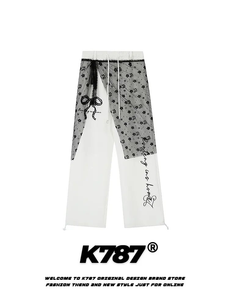 Женские спортивные брюки K787 в американском ретро-стиле с кружевными вставками, свободного прямого кроя, с высокой талией, длинные, для танцев
Женские спортивные брюки K787 в американском ретро-стиле с кружевными вставками, свободного прямого кроя, с высокой талией, длинные, для танцев