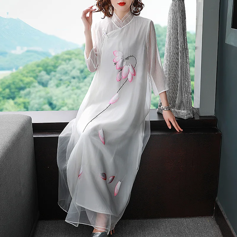 Ele Long Dr Women's Reformed Tang Suit Hanfu Sle Fairy Aosphere Zen Clothing Chinese Vintage Embroidery
Ele Long Dr Women's Reformed Tang Suit Hanfu Sle Fairy Aosphere Zen Clothing Chinese Vintage Embroidery