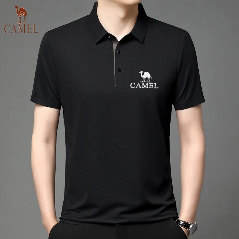 Jin ammonia ice silk short-sleeved T-shirt men's summer thin business leisure elastic lapel middle-aged loose polo shirt men
Jin ammonia ice silk short-sleeved T-shirt men's summer thin business leisure elastic lapel middle-aged loose polo shirt men