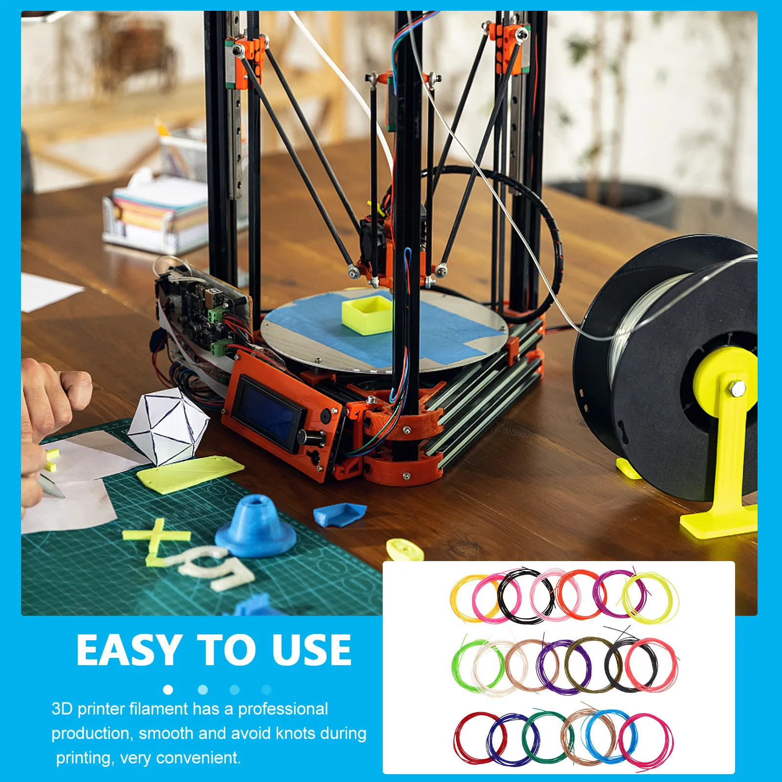 20 рулонов филамента для 3D-печати, 1,75 мм, PLA-филамент, плавная подача, без засоров, термостойкий, аксессуар для принтера
20 рулонов филамента для 3D-печати, 1,75 мм, PLA-филамент, плавная подача, без засоров, термостойкий, аксессуар для принтера
