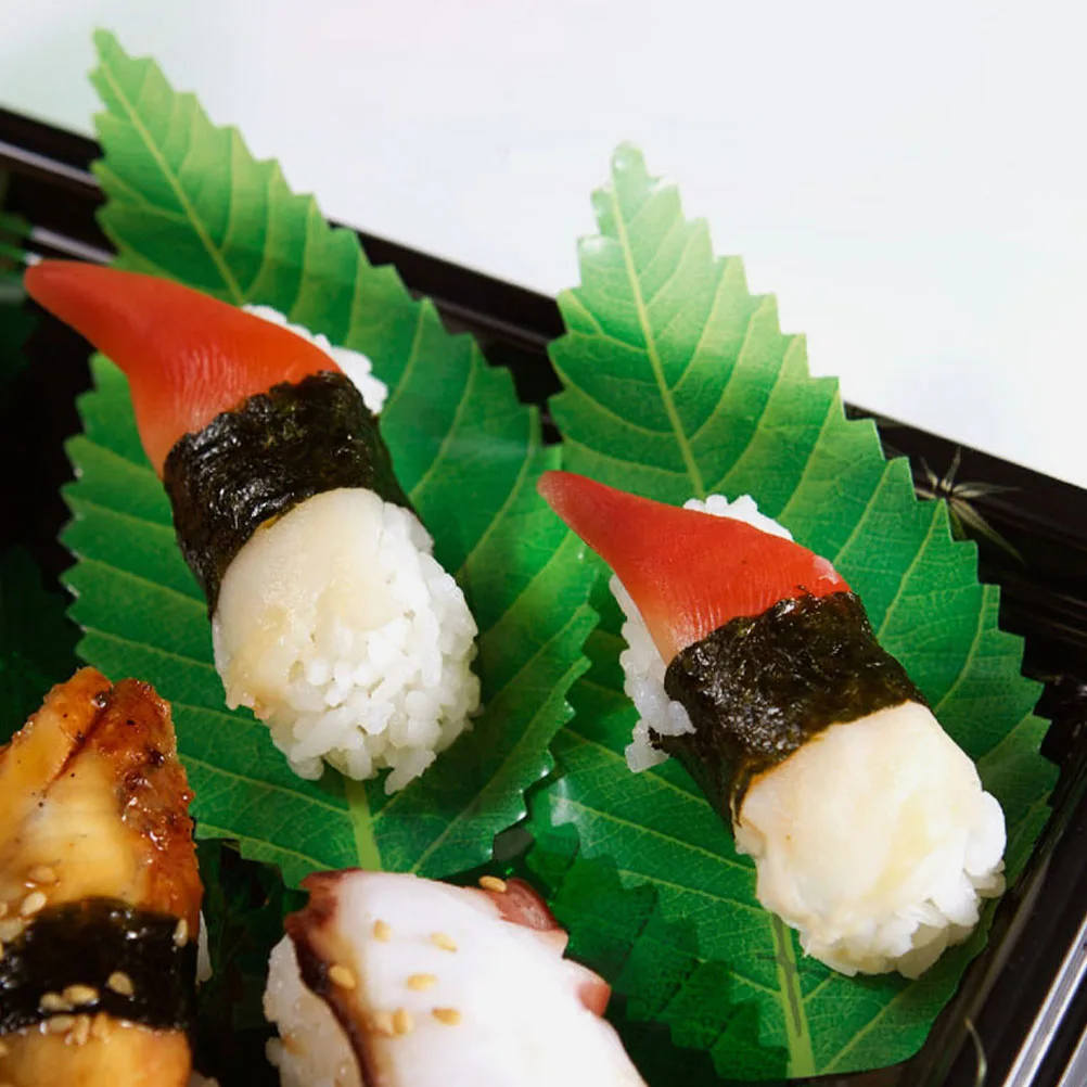 200 Pcs Sushi Decorative Leaves Reusable Japanese Food Mat Sashimi Plates Accessories Kitchen Bar Supplies
200 Pcs Sushi Decorative Leaves Reusable Japanese Food Mat Sashimi Plates Accessories Kitchen Bar Supplies