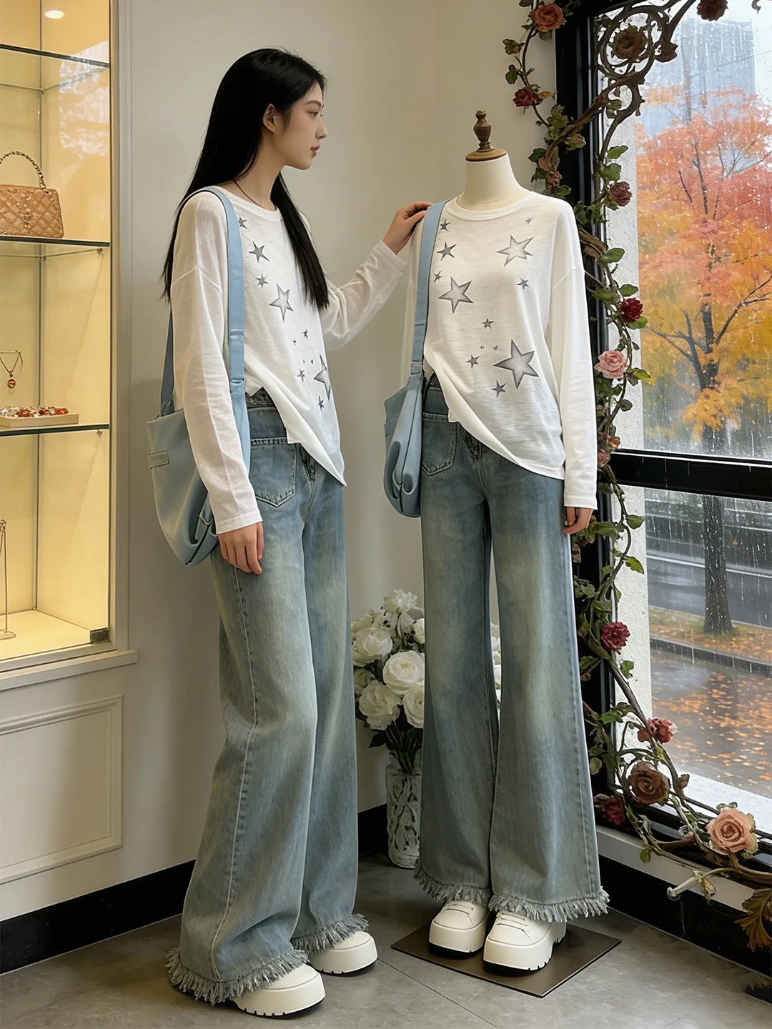 Loose Wide Leg Jeans Women's plus Size High Waist Zipper Closure Comfortable Breathable Casual Loose Dra Sle Denim
Loose Wide Leg Jeans Women's plus Size High Waist Zipper Closure Comfortable Breathable Casual Loose Dra Sle Denim