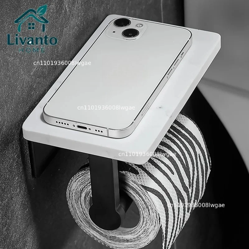 Light luxury marble toilet tissue holder, roll paper holder, bathroom phone storage rack, toilet paper holder
Light luxury marble toilet tissue holder, roll paper holder, bathroom phone storage rack, toilet paper holder
