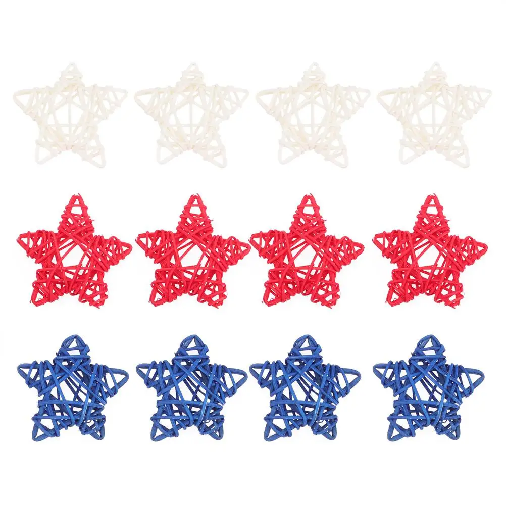 18 Pcs Rattan Five pointed Star Decor Red White Blue Hanging nament Party Layout Festival Decorations
18 Pcs Rattan Five pointed Star Decor Red White Blue Hanging nament Party Layout Festival Decorations