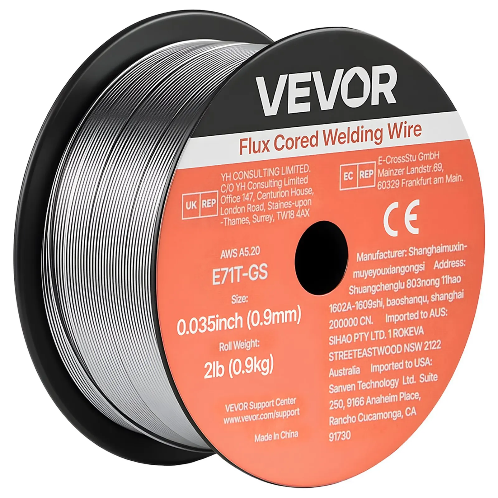 Сварочная проволока Flux Core MIG, E71T-GS, 0,035 дюйма, 2 фунта, безгазовая, для низкоуглеродистой стали, с низким уровнем разбрызгивания, для дуговой сварки в любых положениях
Сварочная проволока Flux Core MIG, E71T-GS, 0,035 дюйма, 2 фунта, безгазовая, для низкоуглеродистой стали, с низким уровнем разбрызгивания, для дуговой сварки в любых положениях