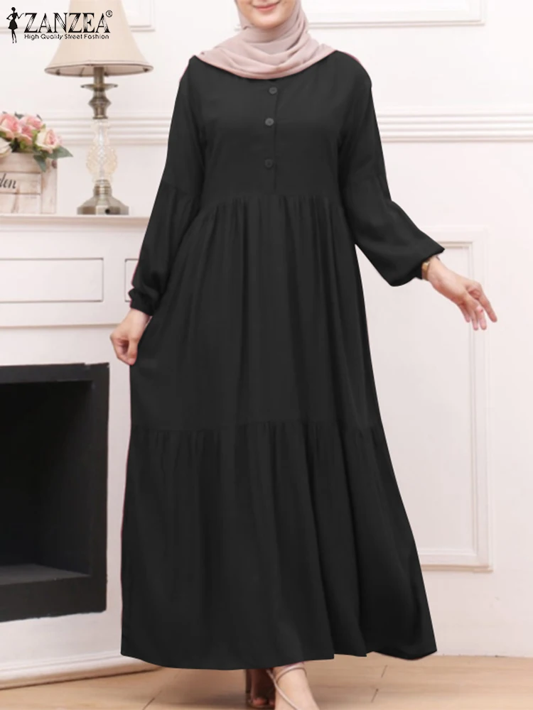 ZANZEA Muslim Hijab Dress Abaya Robe Islamic Clothing Women Elegant Long Sleeve Maxi Sundress Casual V Neck Solid Long Vestidos
ZANZEA Muslim Hijab Dress Abaya Robe Islamic Clothing Women Elegant Long Sleeve Maxi Sundress Casual V Neck Solid Long Vestidos