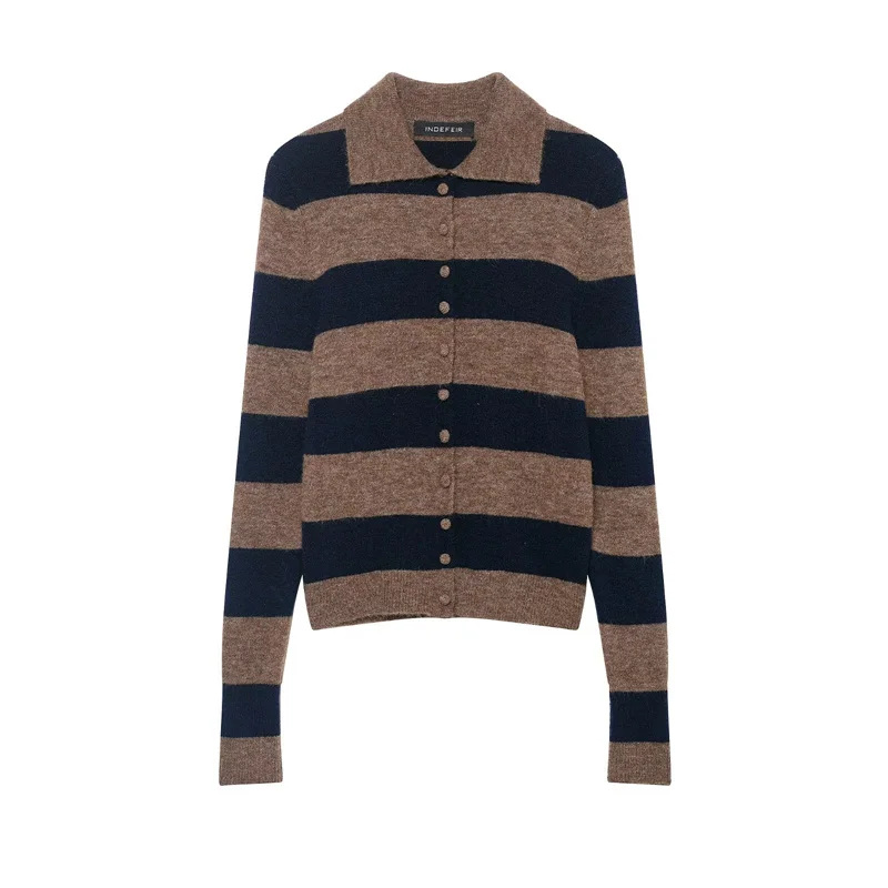 Women's Jacket 2025 New Fashion Autumn Winter Long-Sleeve Striped Knit Cardigan Jacket for Women Casual Chic Ladies Top
Women's Jacket 2025 New Fashion Autumn Winter Long-Sleeve Striped Knit Cardigan Jacket for Women Casual Chic Ladies Top